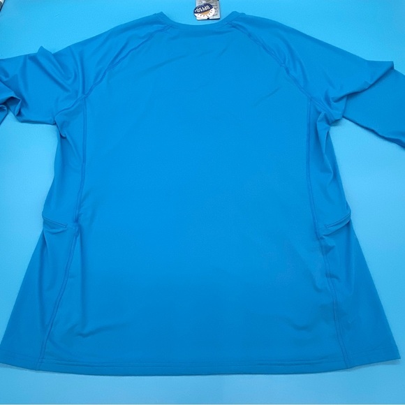 IUGA Rash Guard Too for Women UPF 50+ Protection Clothing Aqua Blue XXL - Picture 3 of 10